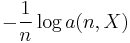 -\frac1n\log a(n,X)