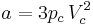 a = 3p_c \,V_c^2