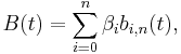 B(t) = \sum_{i=0}^{n}\beta_{i}b_{i,n}(t),