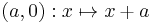 (a,0):x \mapsto x %2B a