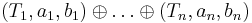 (T_1, a_1, b_1) \oplus \dots \oplus (T_n, a_n, b_n)