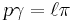 p\gamma = \ell\pi\,