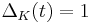 \Delta_K(t)=1