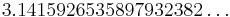 3.1415926535897932382\dots\!