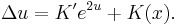 \Delta u = K^\prime e^{2u} %2B K(x).