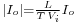 \scriptstyle \left|I_o\right|=\frac{L}{T\, V_i}I_o