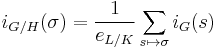 i_{G/H}(\sigma) = {1 \over e_{L/K}} \sum_{s \mapsto \sigma} i_G(s)