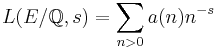 L(E/{\mathbb Q}, s) = \sum_{n>0}a(n)n^{-s}