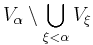 V_{\alpha}\setminus\bigcup_{\xi<\alpha}V_{\xi}\,