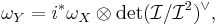 \omega_Y = i^*\omega_X \otimes \operatorname{det}(\mathcal{I}/\mathcal{I}^2)^\vee,