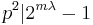 p^2|2^{m\lambda}-1