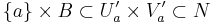 \{a\}\times B\subset U'_a\times V'_a\subset N