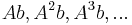 Ab, A^{2}b, A^{3}b,...