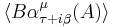 \langle B\alpha^\mu_{\tau%2Bi\beta}(A)\rangle