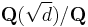 \mathbf{Q}(\sqrt{d})/\mathbf{Q}