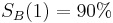 S_B(1) = 90\%