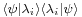 \scriptstyle\lang\psi|\lambda_i\rang\lang\lambda_i|\psi\rang