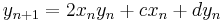 y_{n%2B1}=2x_ny_n%2Bcx_n%2Bdy_n\,