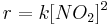 r = k[NO_2]^2