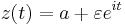  z(t) = a %2B \varepsilon e^{it} 