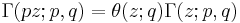 \Gamma(pz;p,q)=\theta (z;q) \Gamma (z; p,q)\,