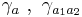  \gamma_{a} ~,~ \gamma_{a_1 a_2} 