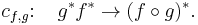  c_{f,g}\colon  \quad g^*f^* \to (f \circ g)^*.