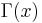 \Gamma(x)\,