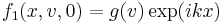 f_1(x,v,0) = g(v)\exp(ikx)