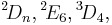 {}^2\!D_n, {}^2\!E_6, {}^3\!D_4, 