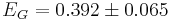 E_G=0.392\pm{0.065}