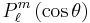 P_\ell^m\left(\cos\theta\right)