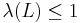 \lambda(L) \leq 1