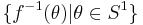 \{f^{-1}(\theta)|\theta\in S^1\}