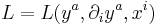 L = L(y^{a},\partial_i y^{a},x^{i})