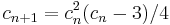 c_{n%2B1} = c_n^2 (c_n - 3) / 4 \,\!