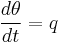 \frac{d\theta}{dt}=q