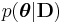 p(\boldsymbol\theta|\mathbf{D})