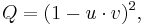 Q = (1 - u \cdot v)^2,\,