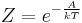  Z=e^{-\frac{A}{kT}} 