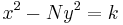 x^2 - Ny^2 = k