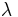 \mathbf{\lambda}