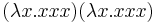 (\lambda x . x x x) (\lambda x . x x x)