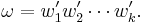 \omega=w'_1w'_2\cdots w'_k.