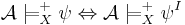 \mathcal A \models_X^%2B \psi \Leftrightarrow \mathcal A \models_X^%2B \psi^I