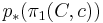 p_{\ast}(\pi_1(C, c))