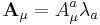 {\mathbf A}_\mu = A_\mu^a \lambda_a