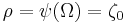 \rho = \psi(\Omega) = \zeta_0