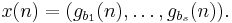 
x(n)=(g_{b_1}(n),\dots,g_{b_s}(n)).
