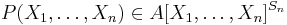  P(X_1,\ldots, X_n) \in 
A[X_1,\ldots,X_n]^{S_n}